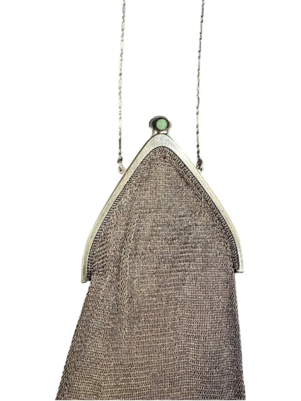 Antique 1900-1920s Sterling Silver Mesh Evening Bag